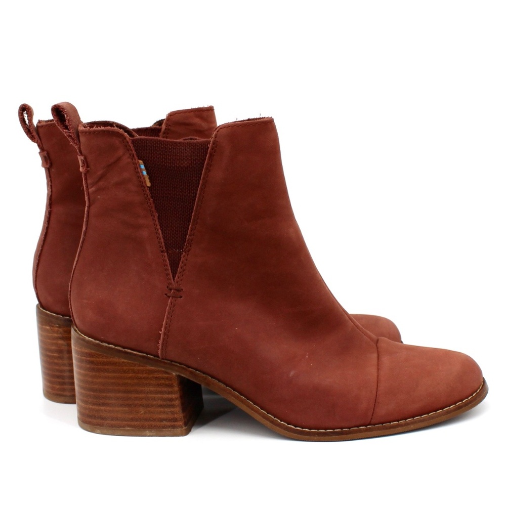 TOMS Esme Leather  Boot - Burnt Henna | 9